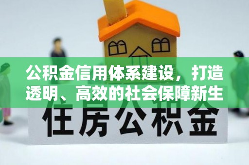 渑池公积金信用体系建设，打造透明、高效的社会保障新生态